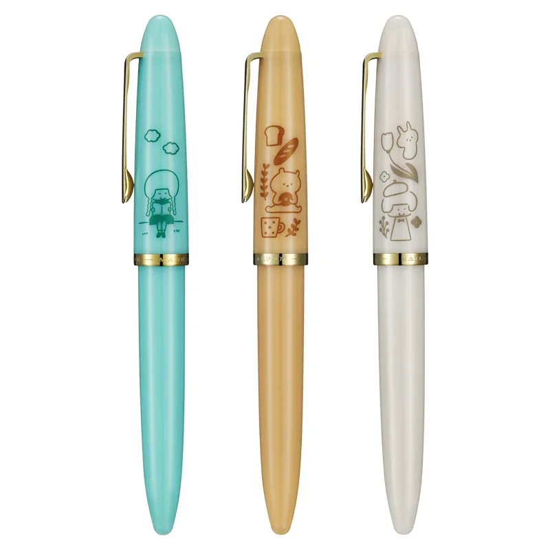 Original SAILOR Luxury Cute Mizutama Limited Profit Jr. MF Fountain Pen and 10ML Ink Set 10-0336 Business Writing Gift Pen