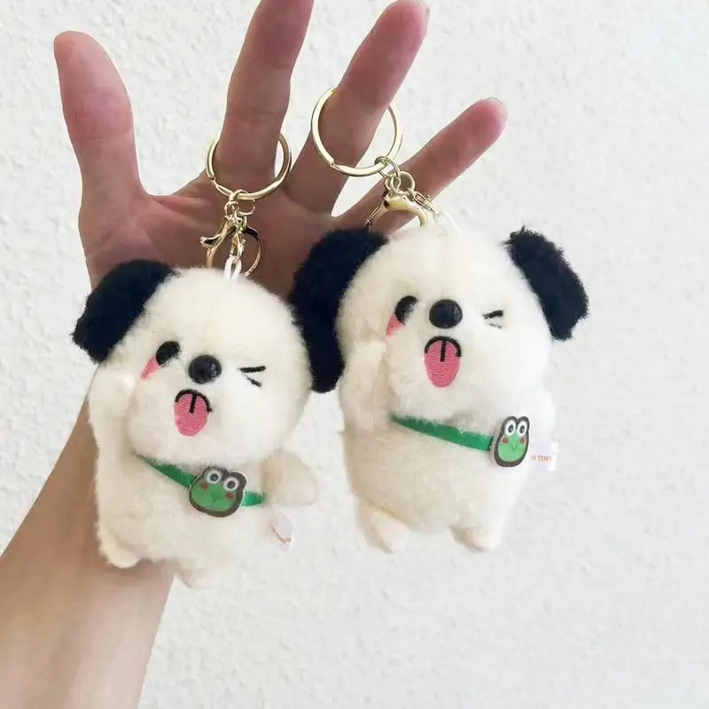 Cute Dog Plush Keychain Dog Shape Plush Keychain Toys Doll Pendant for Bag Purse Animal Toy for Girls Women Backpack Accessory