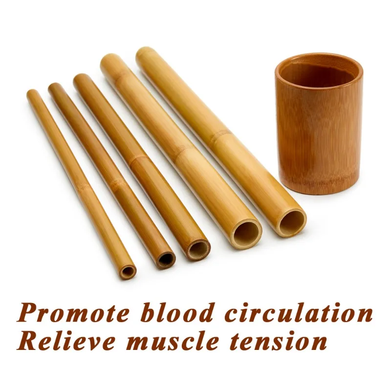 Natural Bamboo Massage Stick Wood Therapy Stick Gua Sha Massage Wood Therapy Tools for Body Contour Cupping Gua Sha Massager