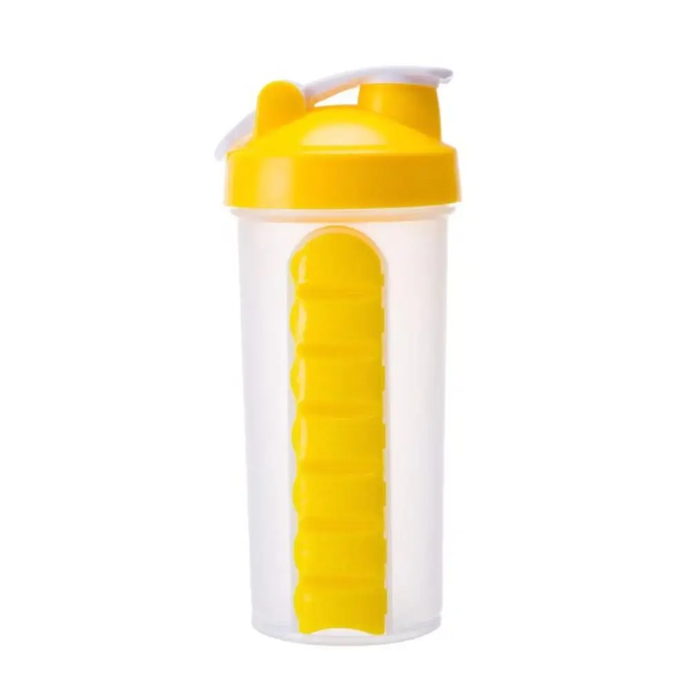 

7 Grids Medicine Box Medicine Box Water Bottle Leak-Proof 600ml Pill Boxes Sports Water Bottle Portable