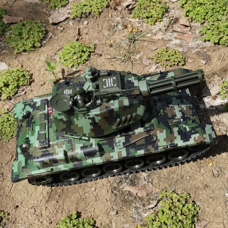 Zabawny czołg z zabawkami - śmieszny prezent - kawaii model czołgu RC z metalowymi gąsienicami, samochody RC z funkcją spieniania i wyrzucania bomb wodnych, RC Crawler, zabawki dla chłopców