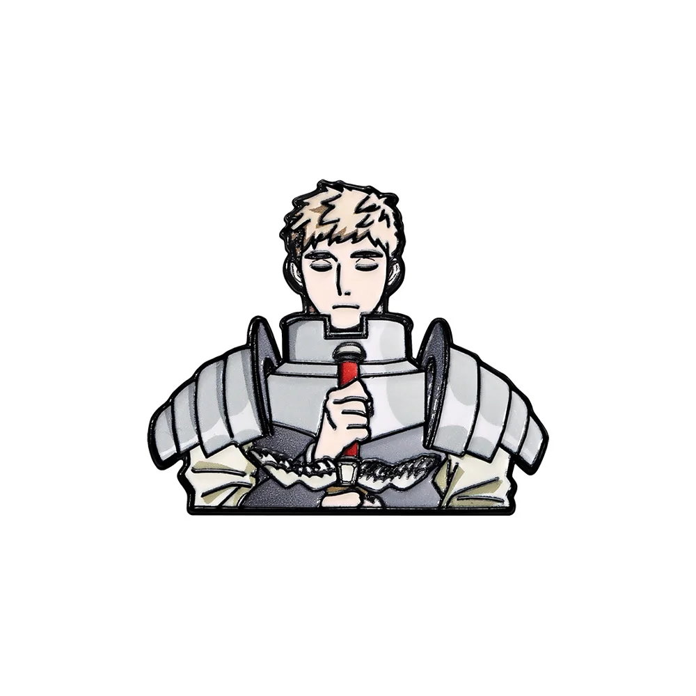 Delicious in Dungeon Enamel Pins 4Pcs Set Marcille Laios Chilchuck Senshi Brooches Lapel Badges view 6
