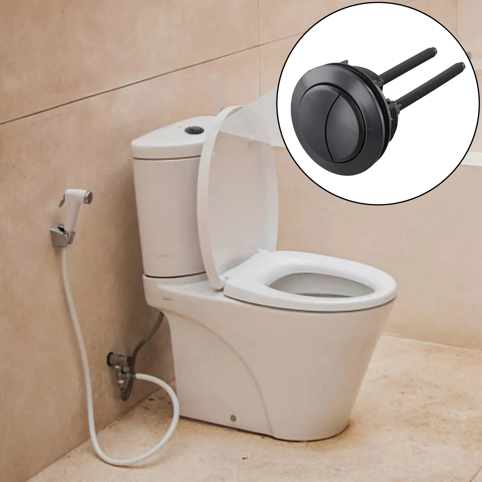 Black Toilet Flush Button 38mm - Toilet Fill Valve review and price