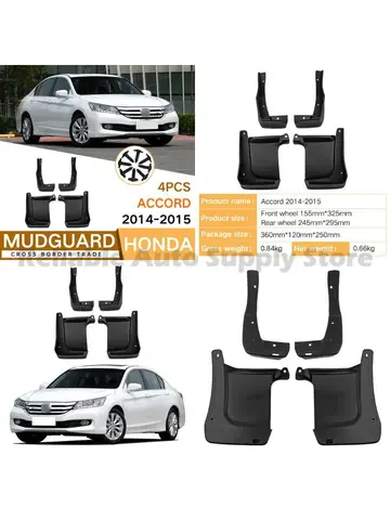 혼다 9세대 어코드 2014-2015 머드가드 트림 전후방 자동차 액세서리 고품질 내구성 교체 부품