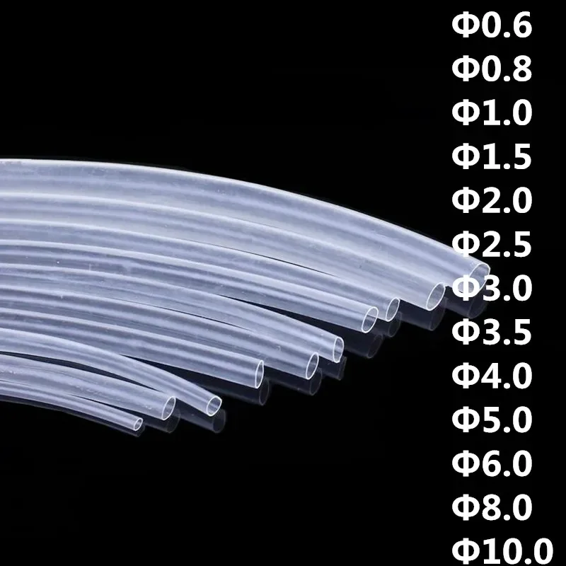 5Meter 1mm 1.5mm 2mm 3mm 3.5mm 5mm 6mm 8mm 10mm Transparent Clear Heat Shrink Tube Shrinkable Tubing Sleeving Wrap Wire kits