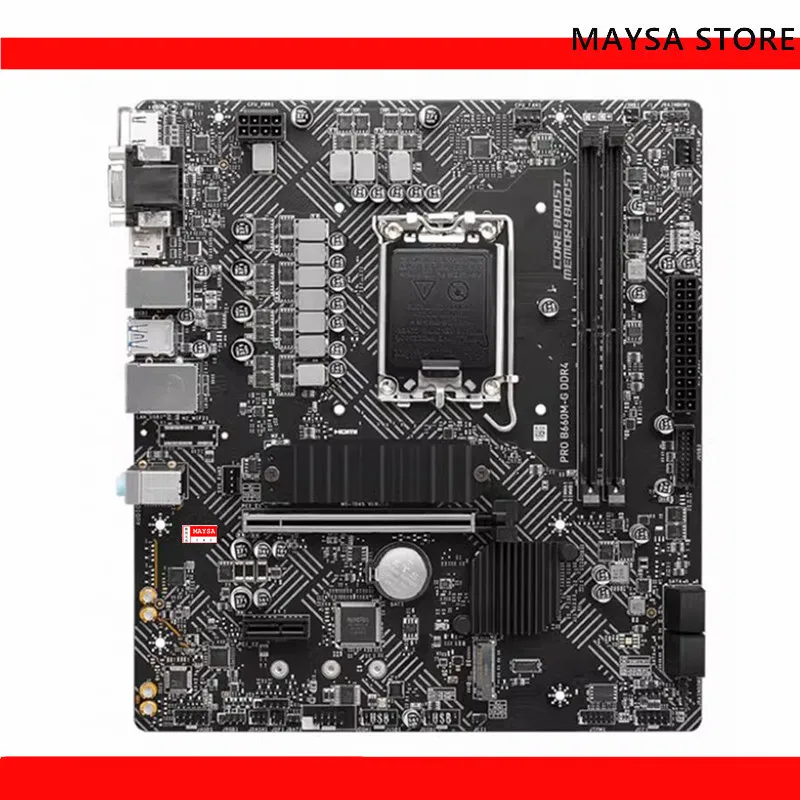 LGA1700 Motherboard for MSI PRO B660M-G DDR4 with B660 chipset socket LGA1700 Supports 12th 2xDDR4 64GB PCIe 4.0 2x M.2 M-ATX