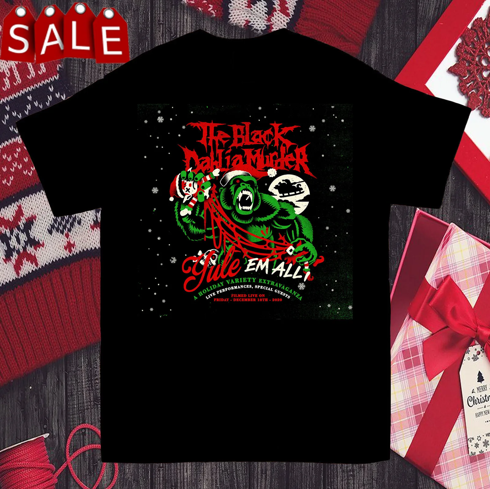 THE BLACK DAHLIA MURDER Yule 'Em All' shirt christmas X-mas Gift LI422