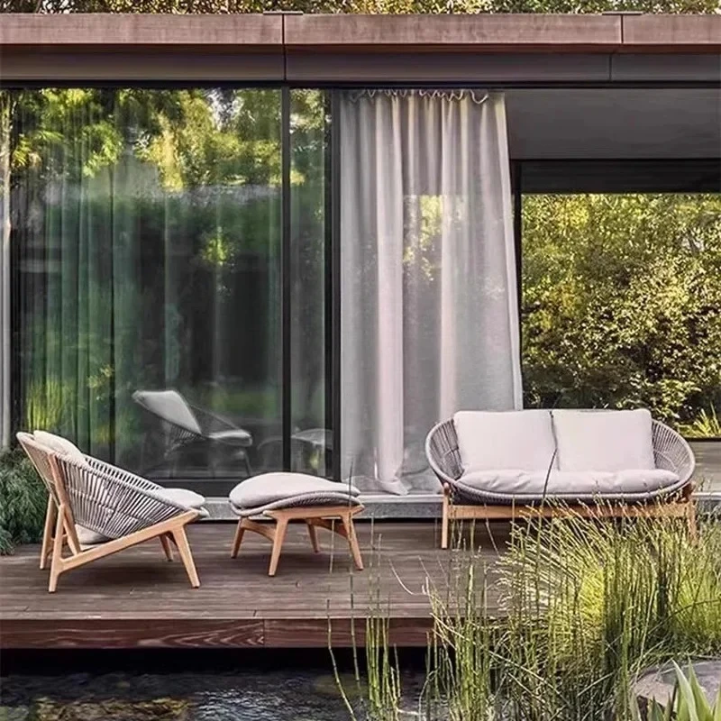 Y  Outdoor solid wood sofa gar - Outdoor Furniture Teak Wood 评论和价格