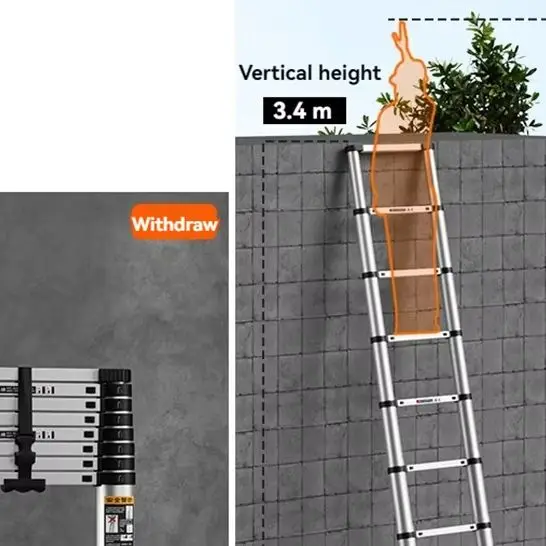 

Household Telescopic Ladder Portable Thickened Aluminum Ladders Engineering Outdoor Folding Ladder