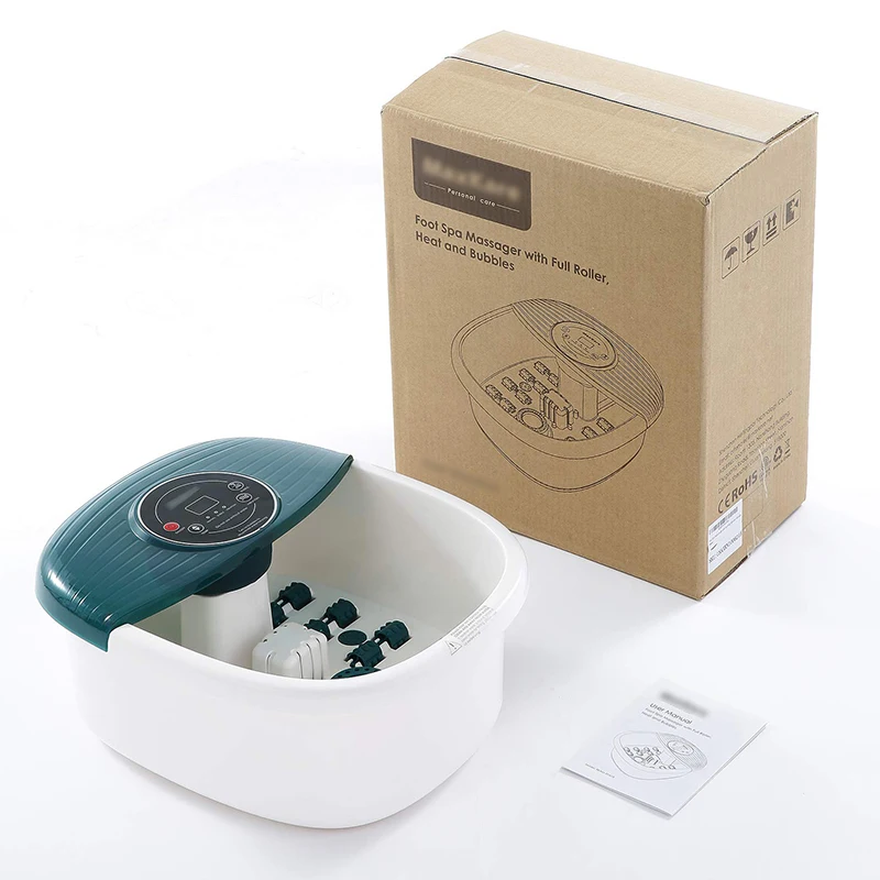 Electric Heat Best  Foot Spa Bath Basin Massager Machine For Foot Shiatsu Massage With Air Bubble And Shiatus Massage Rollers