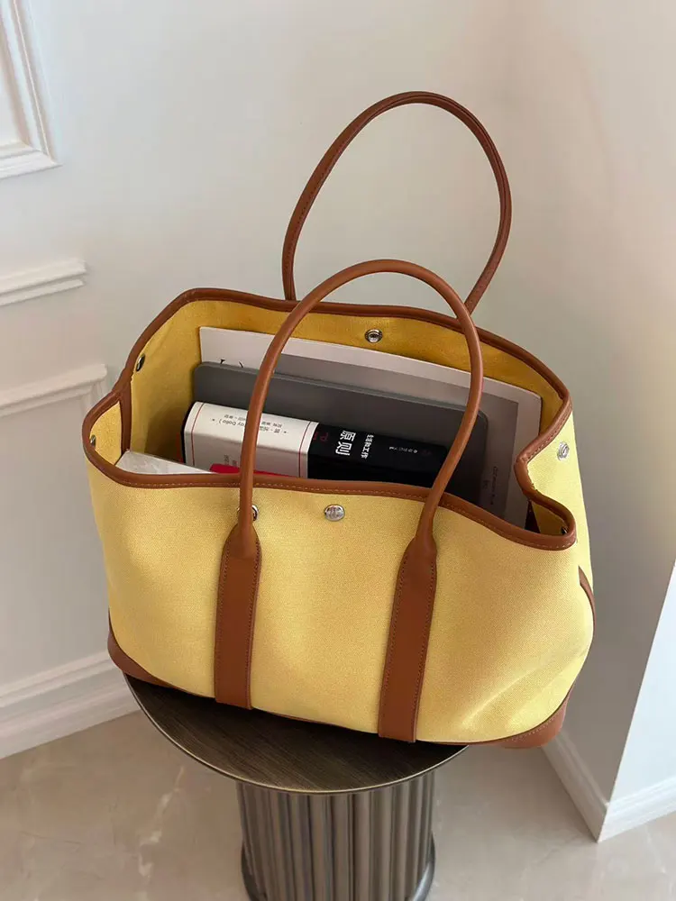 

Large Capacity Linen Canvas Tote Bag Women's 2026 New Fashion Handbag Shoulder Bag Crossbody Bag Summer Commuting Bag