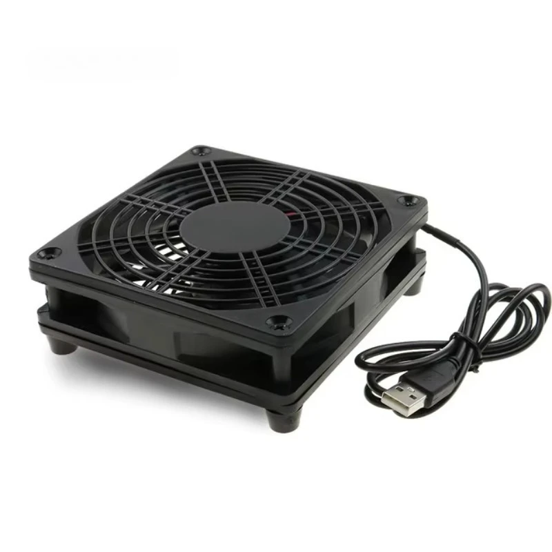 120mm 5V USB Quiet Cooling Fan 1800RPM 18dB Router Cooler High Airflow for TV Box DVR Mini PC Game Console Heat Dissipation