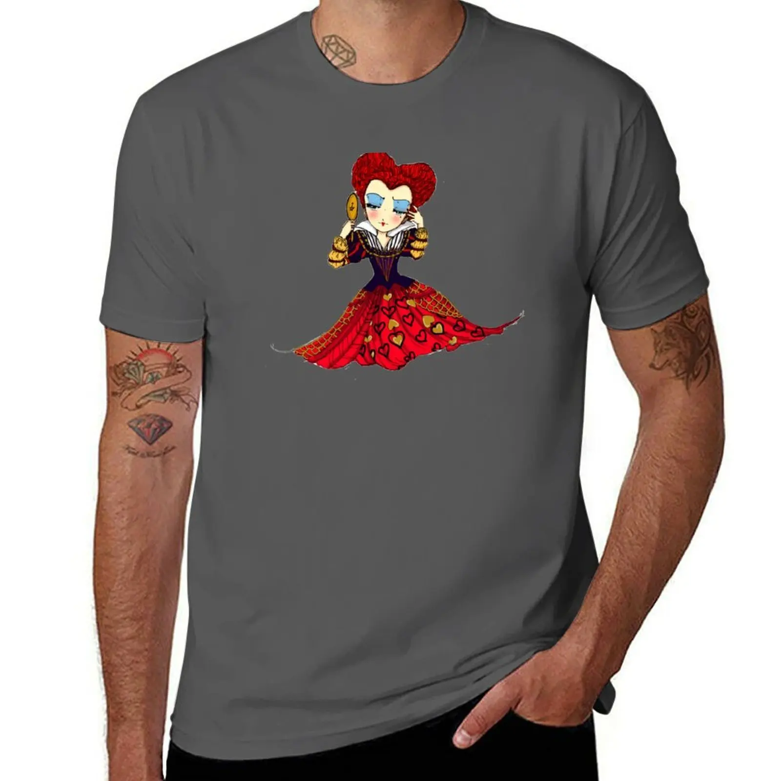 

Alice through the looking glass - The Red Queen/Queen of Hearts T-Shirt funny t shirts cotton t shirt man luxury T-Shirt