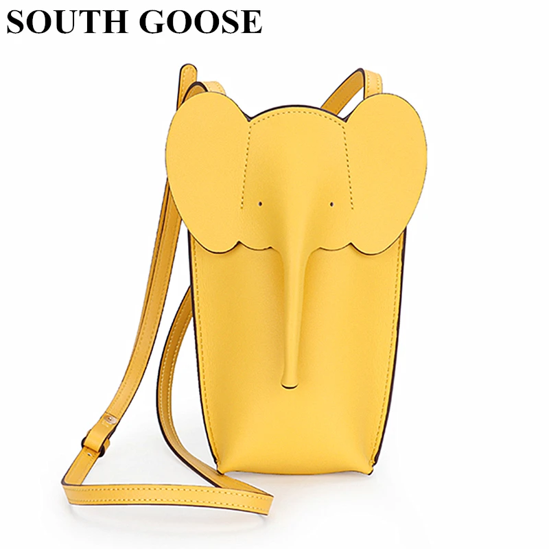 Luxury Women Leather Small Handbag Cute Elephant Shape Mobile Phone Bag Female New Fashion Shoulder Bag Versatile Crossbody Bag