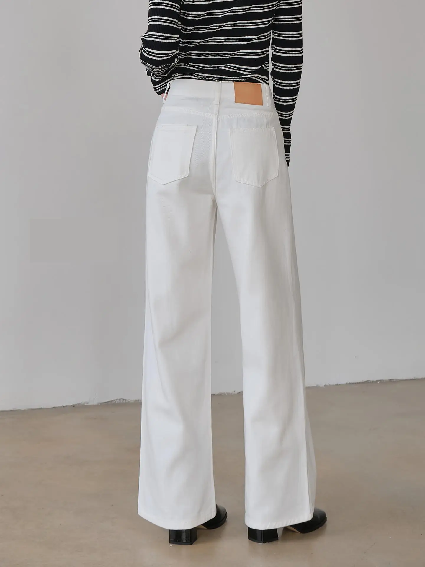 Zhisilao novo sólido branco perna larga calças de brim retas mulheres vintage casual y2k calças jeans streetwear 2025