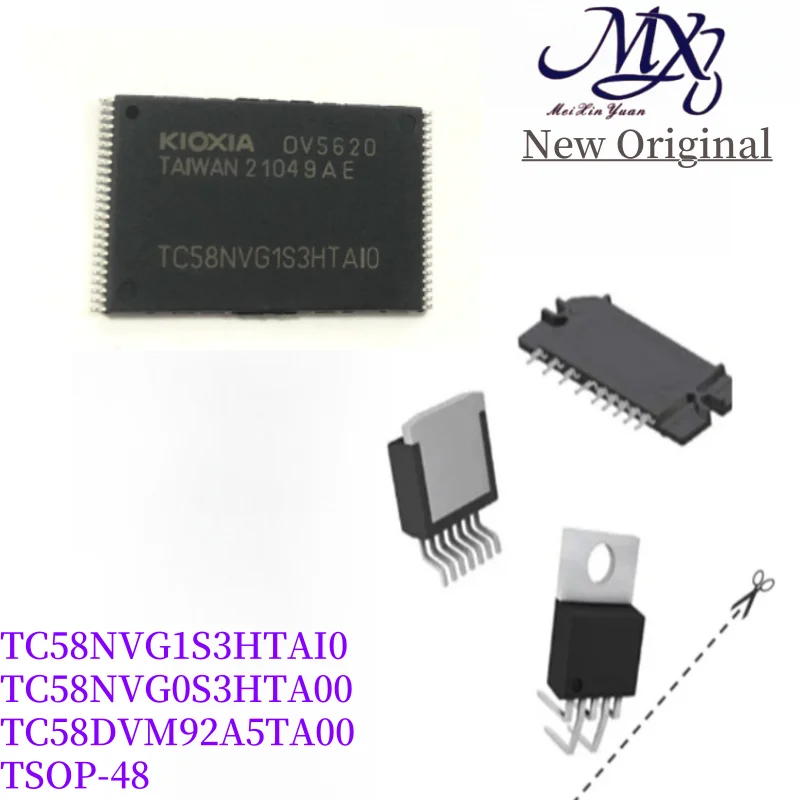 MXY 2Pcs TC58NVG1S3HTAI0 TC58NVG0S3HTA00 TC58DVM92A5TA00 TSOP-48 IC Chip Atacado