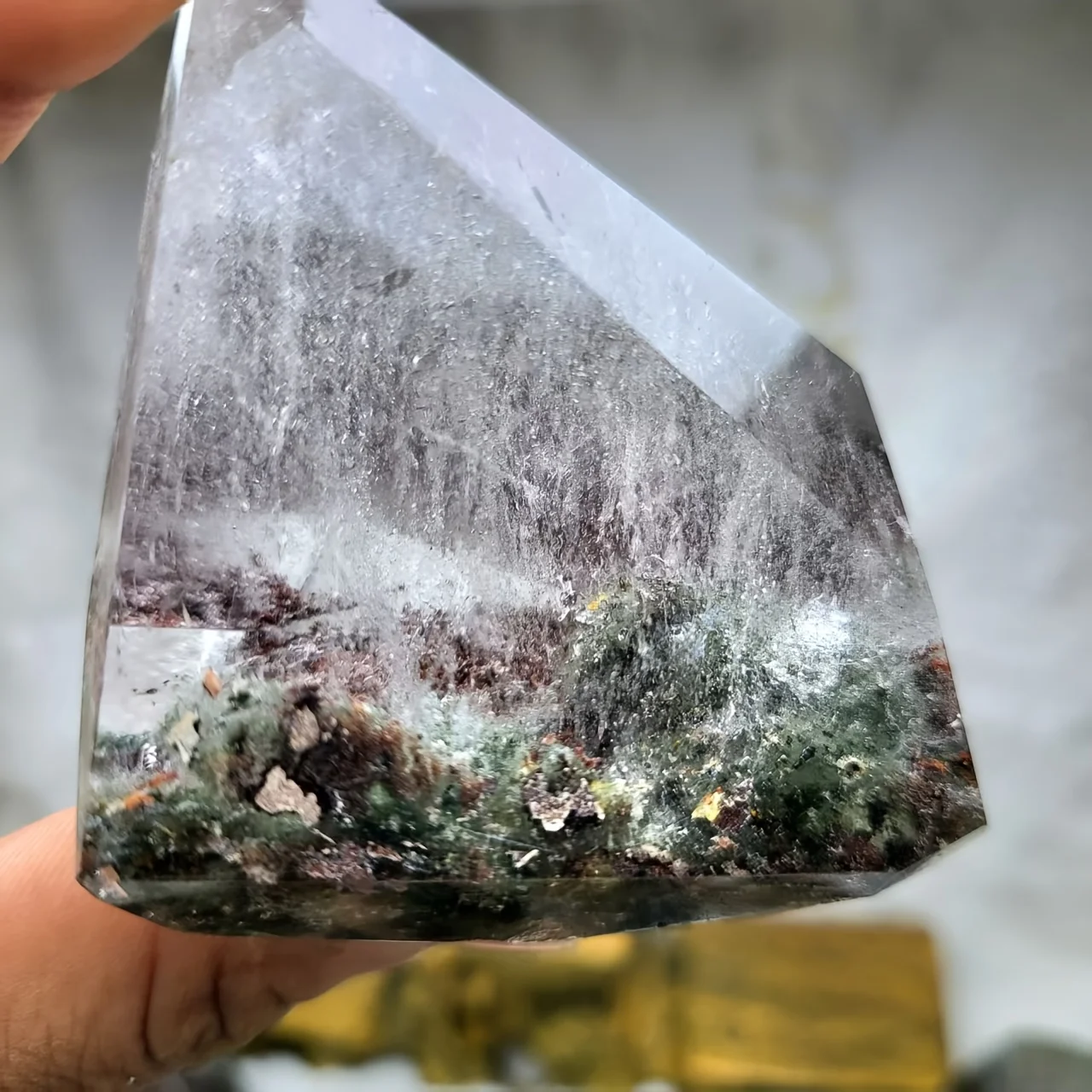 Natural Assorted Garden Crystal Phantom Quartz Soothing Crystal Decorative for Home Office or Bedroom Decor Geological Gifts view 3