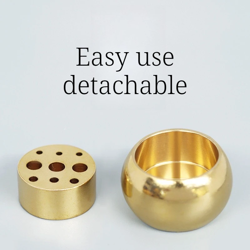 New Chinese Style Nine-hole Multi-hole Mini Creative Incense Stick Brass Sunken Incense Burner Zen Tray Do Not Accumulate Dust