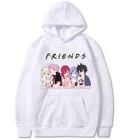 Harajuku Cartoon Fairy Tail Friends Print Hoodie Unisex Street Casual Hoodie Japan Anime Men Women Oversized Sweatshirts
