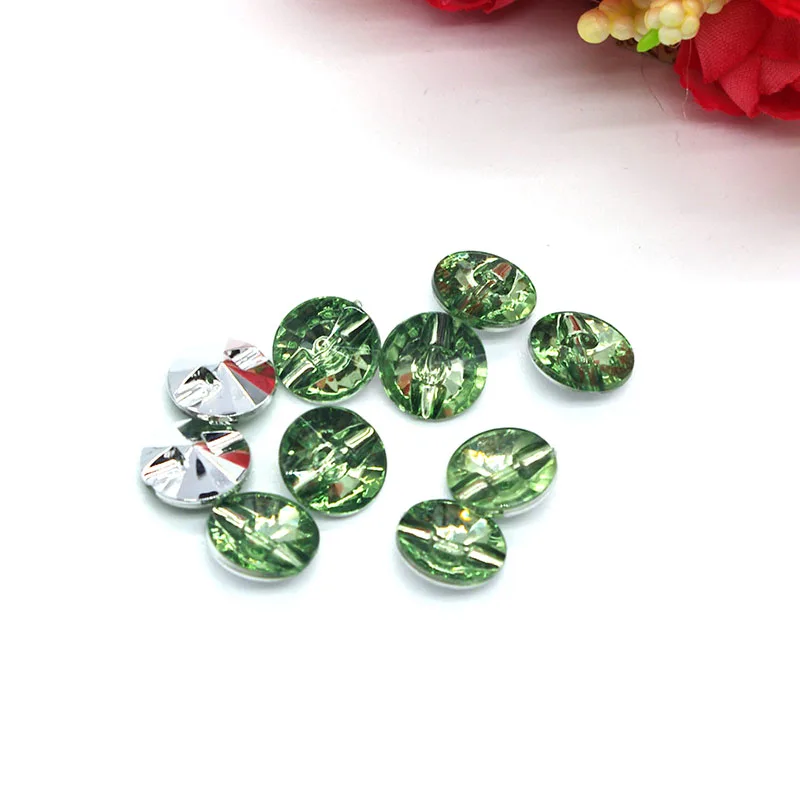 11mm Acrylic Buttons Scrapbook green sewing accessories buttons for clothing sewing supplies materials for sewing diy