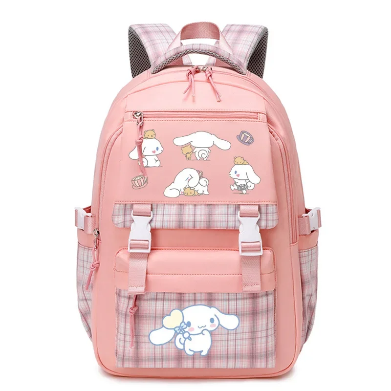 Sanrio Cinnamoroll Bebê Espinha Proteção Schoolbag, Meninas da escola primária Mochila Grande, Anime dos desenhos animados kawaii, Presente impermeável, 2023