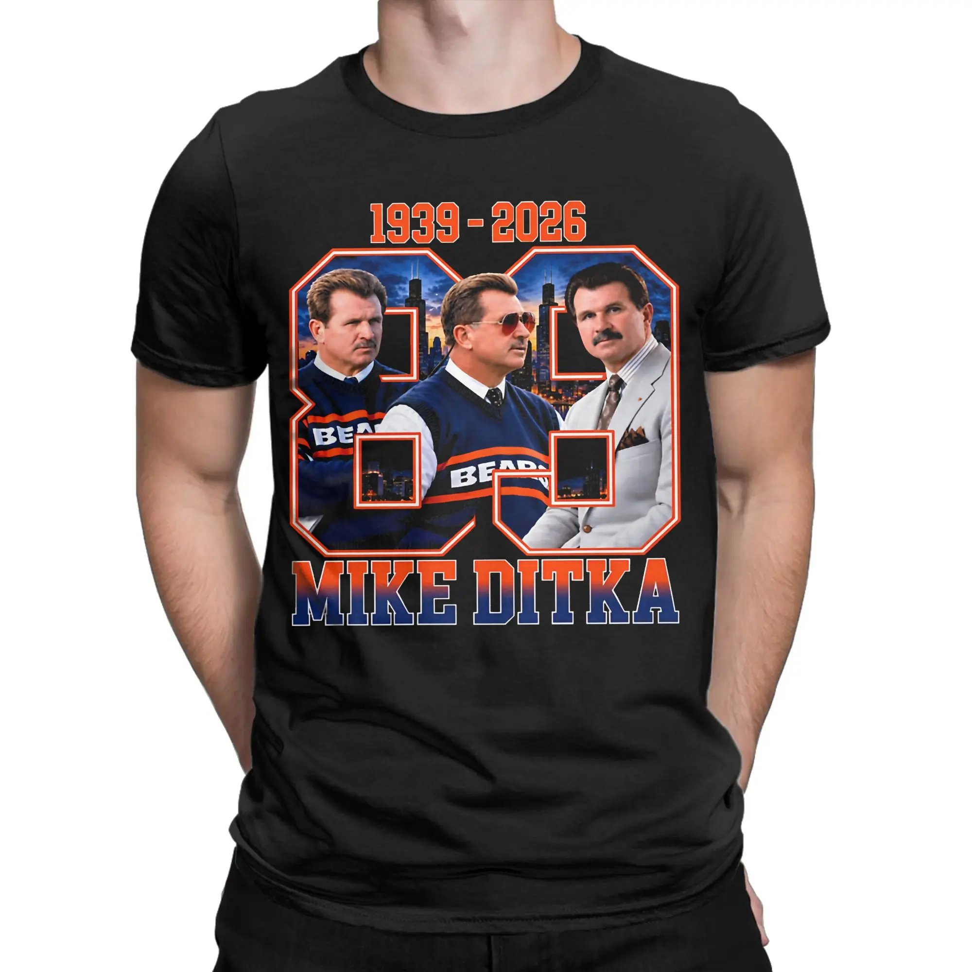 Men Women T-Shirts RIP Mike Ditka In Memoriam Football Awesome Pure Cotton Tees Short Sleeve  T Shirt Crewneck Clothes Graphic