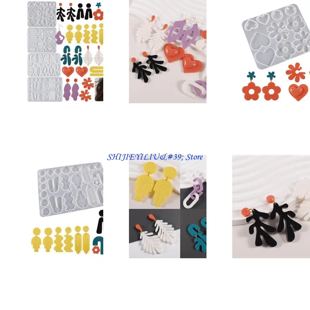 

E21F Многочисленные Серьги Серьги Силиконовая плесень смола подвеска для клавиши для