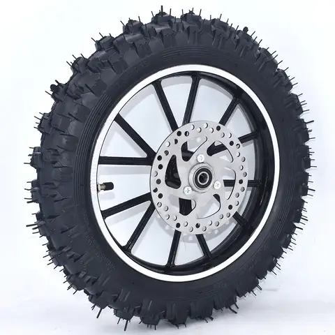 2.50-10" Front Or Rear Wheel 10 inch Tire Aluminum Rims With Brake and Sprocket For Chinese Gas Electric Mini Dirt Pit Bike