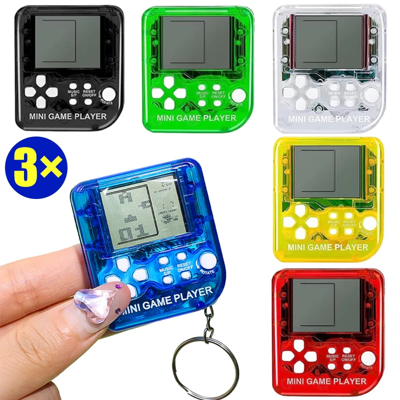 Pocket Mini Classic Game Machine Keychain Portable Mini Classic Handheld Retro Nostalgic Game Console With Keyring Kids Toys