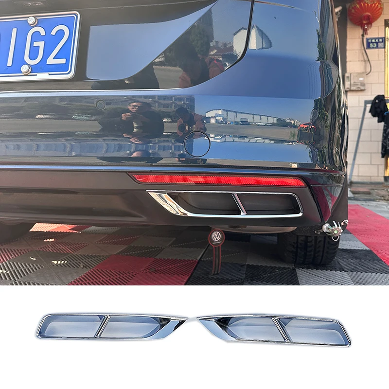 Dla VW Passat B8.5 Wydech Chromowany tylny zderzak Listwa ozdobna 2020 2021 2022 2023 Passat B8.5 Chromowane akcesoria ABS