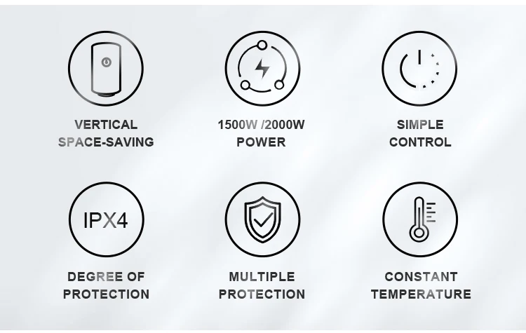 Venta al por mayor de fábrica 30L 50L 80L 100L calentadores de agua eléctricos de almacenamiento Vertical calentador de agua de cocina inteligente eléctrico