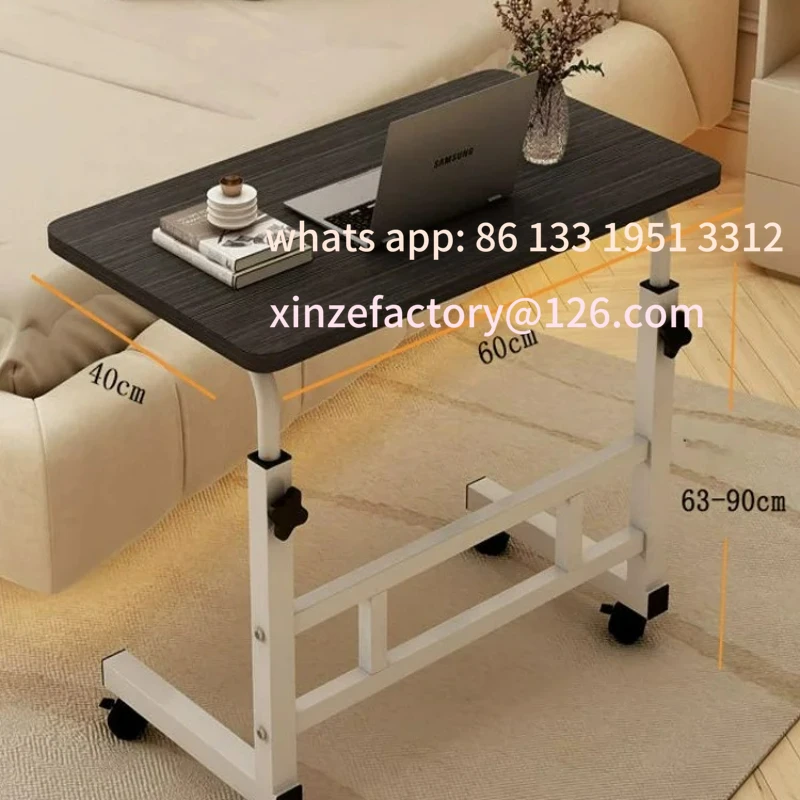 Customizable Height-Adjustable Mobile Desk with Wheels Auxiliary Table