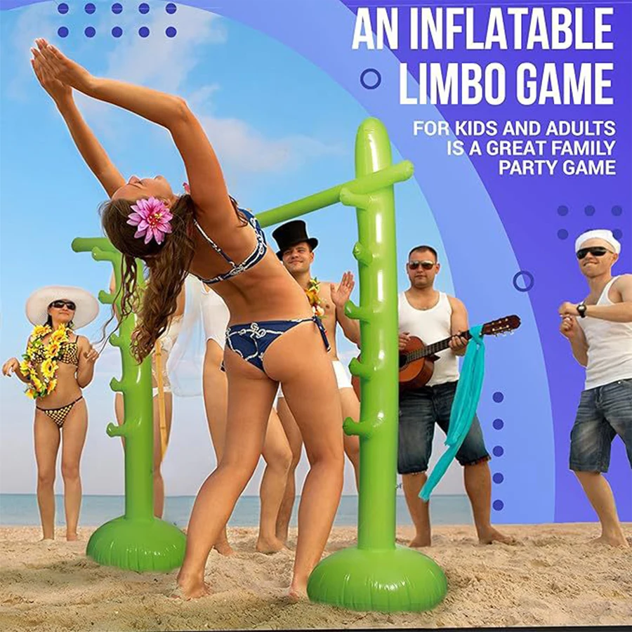 

PVC Infatable Game Limbo Stick Balloons Birthday Party Decorations Kids Adult High Jump Pole Toys Summer Beach Party Pool Party