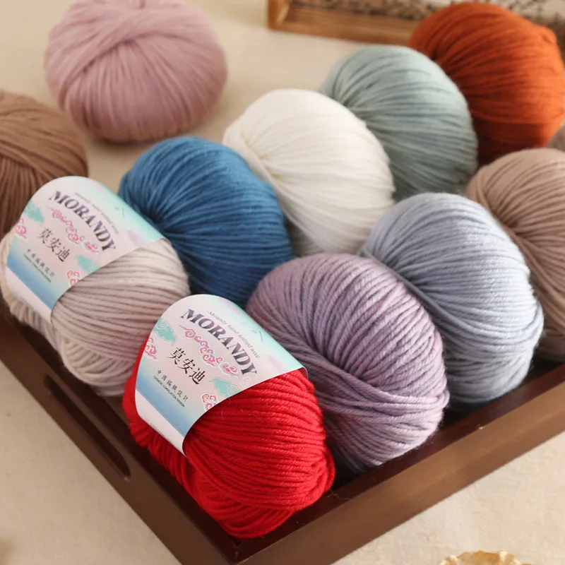 50g/roll 100% Merino Wool Yarn Cashmere Yarn Luxurious Hand Knitting Yarn&Crochet  Scarf Clothes Yarn Clothes Hats Anti-pilling