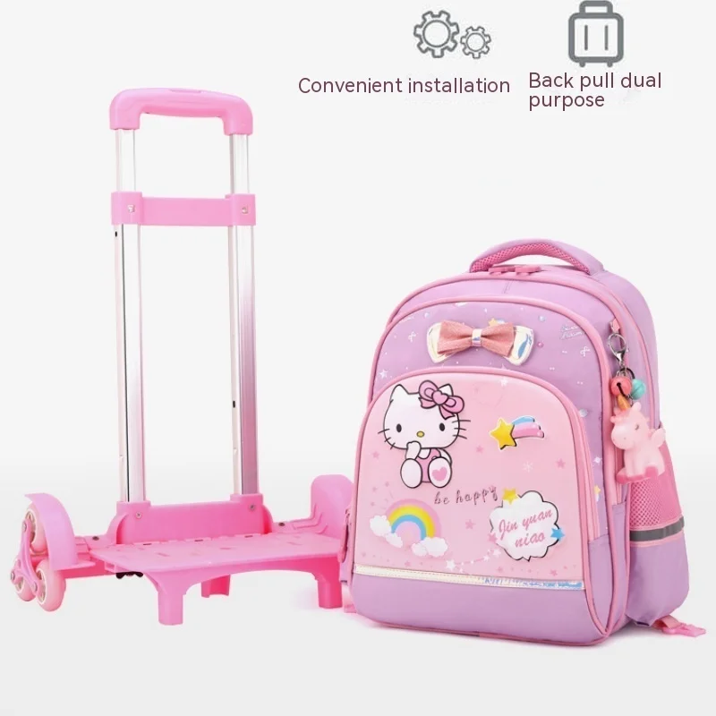 Hello Kitty Student Schoolbag 3d Hard Backpack Multi-layer Large Capacity Female Schoolbag High Quality Festival Gifts