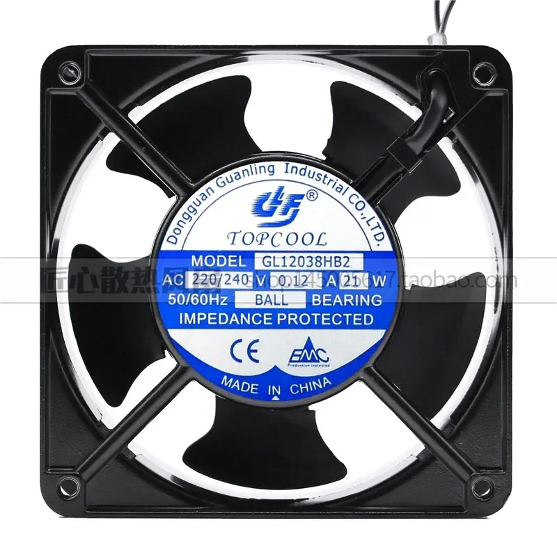 

GL12038HB2 AC Fan for Power Supply Matching New Original Axial Flow Fan 220V