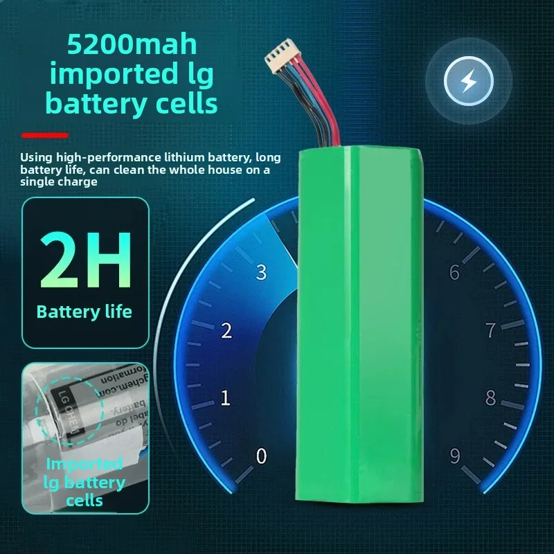 High-Quality New 14.4V 7000MAh 5800mAh Battery for ECOVACS T9 T10 20 X1 DX55 T5 T8MAX POWER Sweeping Robots Battery Accessories