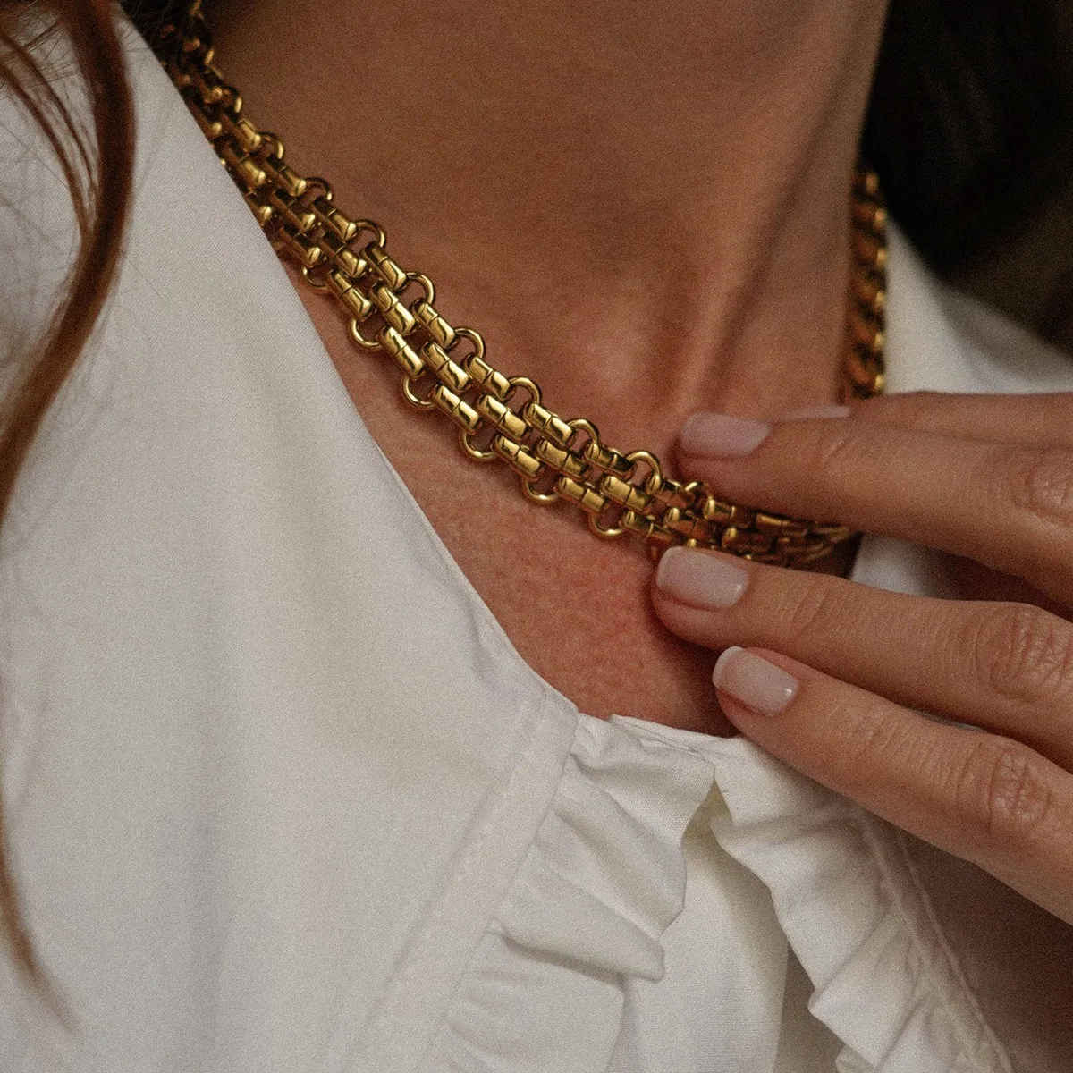Nuevo collar de cadena gruesa Rosalinda de acero inoxidable 316L con cierre de palanca, collar grueso, cadena para el cuello, regalo para mujer