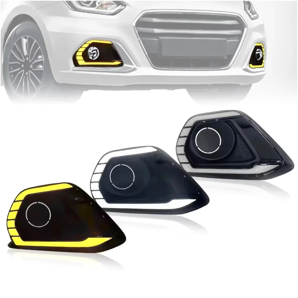 For Suzuki Dzire 2020 2021 2022 Car LED Daytime Running Light with Yellow Turn Signal Relay Car Front DRL Lamp 12V Daylights detail image 1