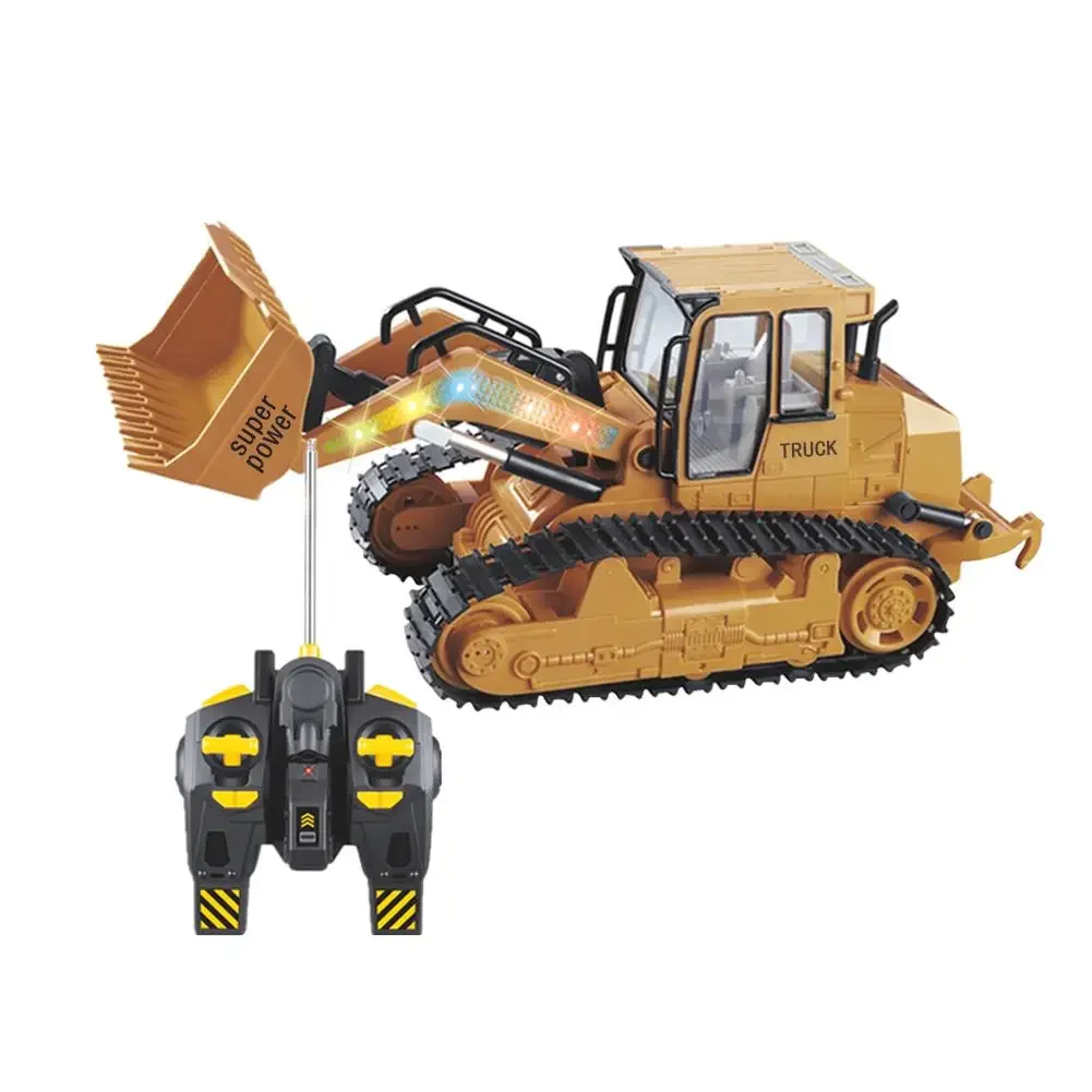 Large Toy RC for Excavator Toys with Musical And Light Children's Boys RC Truck Beach Toys RC Engineering Car Tractor