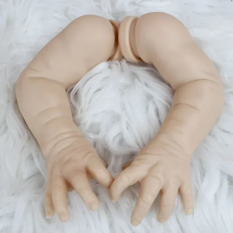 50 CM 20 Inch Vinyl Siliconen Reborn Accessoires DIY Hani Witte Kit Frisse Kleur Zachte Kleur Un Un Lachende pop Baby Deel