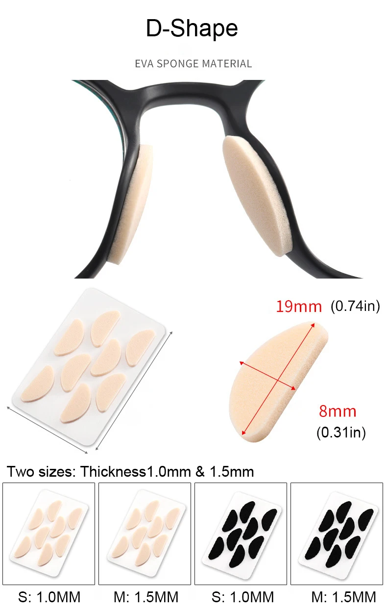 32 Pairs Soft Foam Nose Pads Self Adhesive Non-Slip Eyeglass Nose Pads, Thin Nosepads for Eyeglasses Sunglasses Glasses 안경 코패드