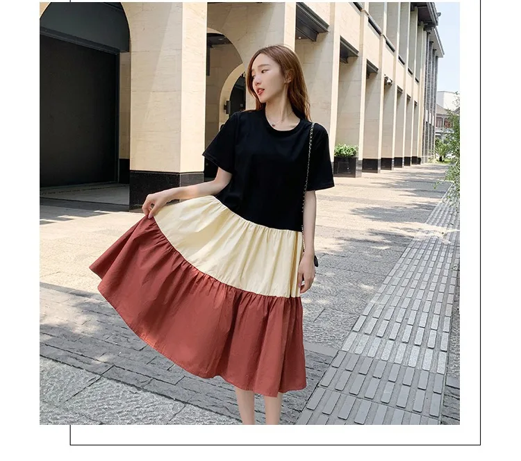 Women Loose Boho Vintage Sexy Ruffles Befree Elegant Party Bow Dress Large Big Summer Party Midi Dresses