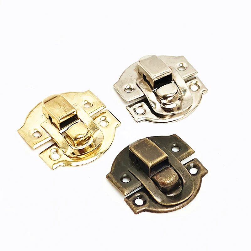 2PCS Retro Antike Rechts Latch Haken Haspe Holz Schmuck Box Haspe Fangen Dekoration Für Schrank Box Hardware Möbel