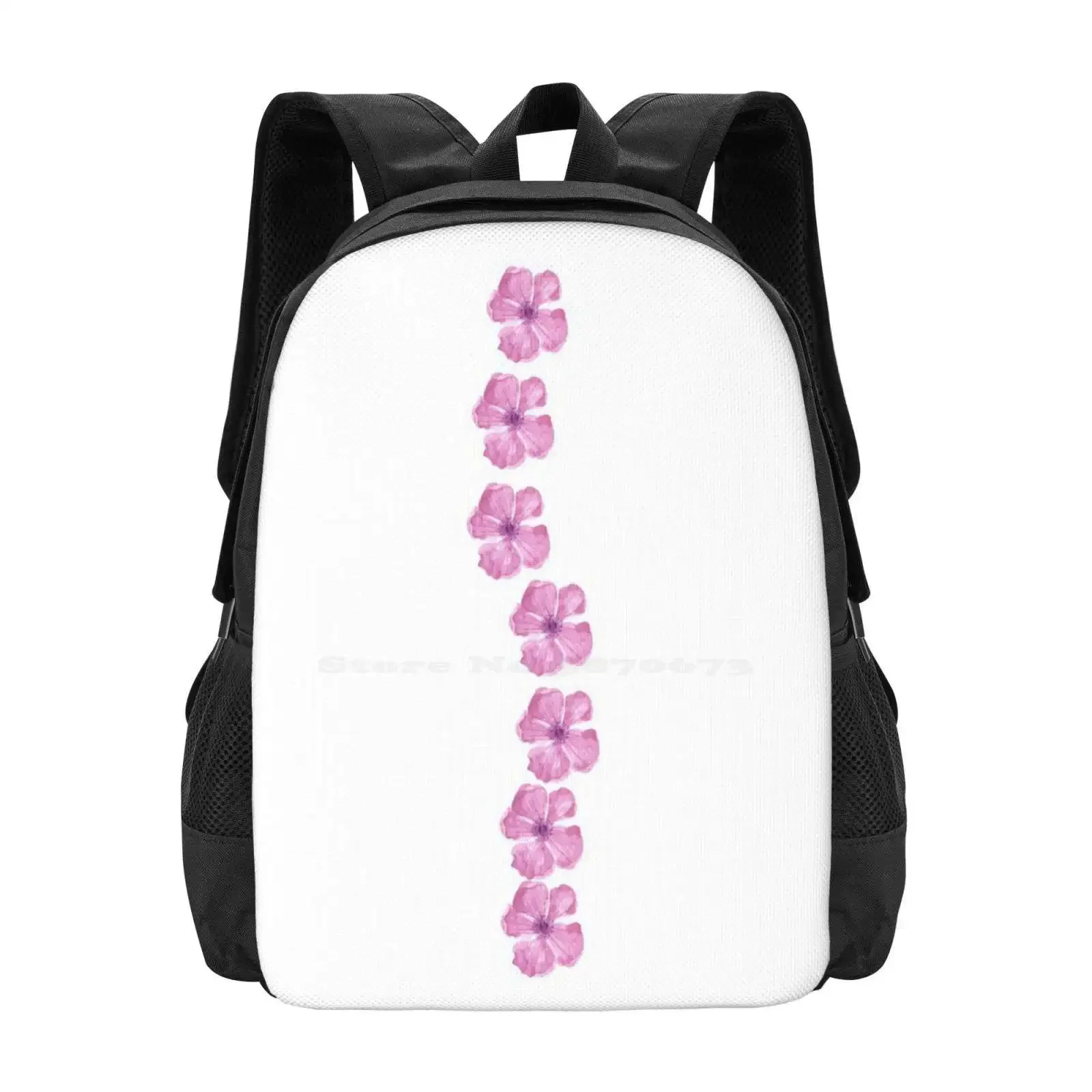 

Scoliosis S-Curve Pink Floral Watercolor Hot Sale Schoolbag Backpack Fashion Bags Scoliosis Life Scoliosis Strong Scoliosis