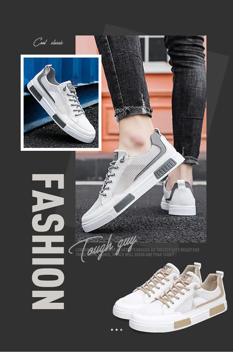 Breathable Mesh Sneakers Summer Men Comfort Flat Shoes Luxury Males Lightweight Loafers Non-Slip Mens Tennis Shoes