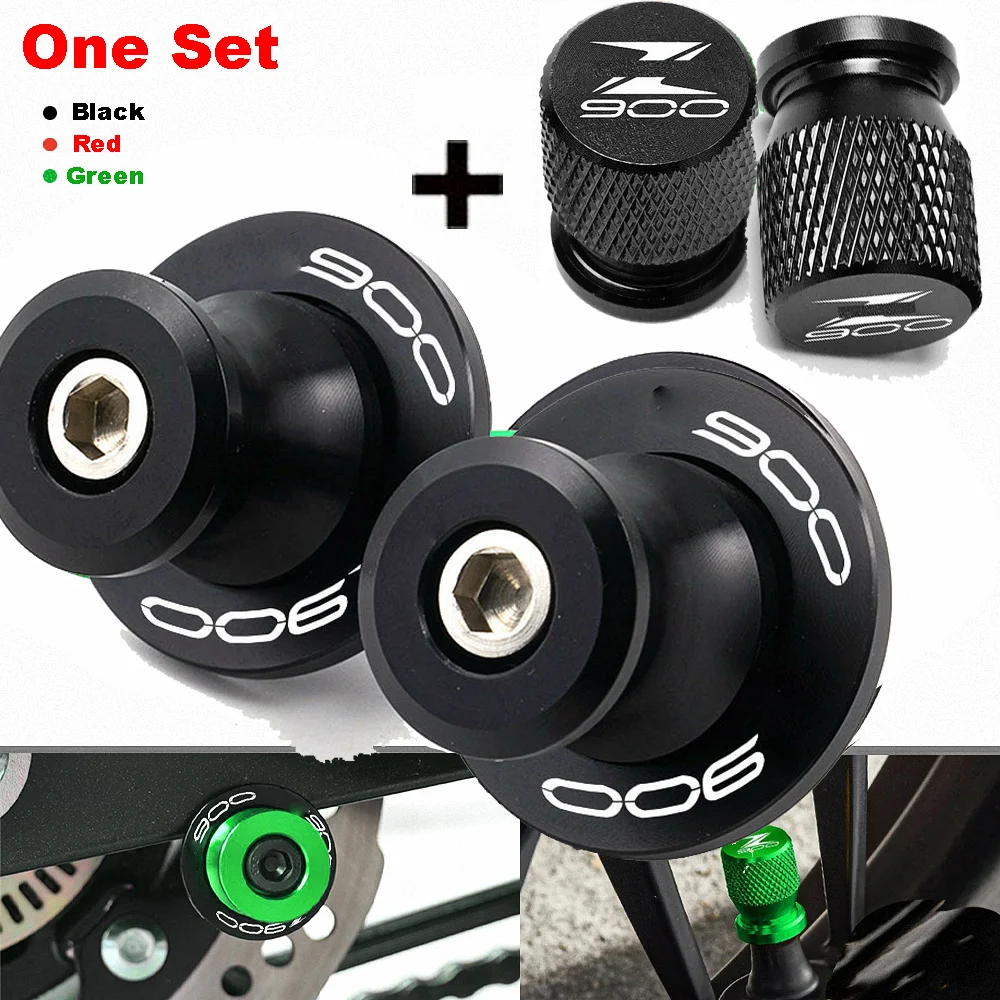 

For Kawasaki Z900 Swingarm Spool Slider Cover Tire Valve Air Port Cap Motorcycle Accessories Protectors 2019 2023 2024 2025 2026