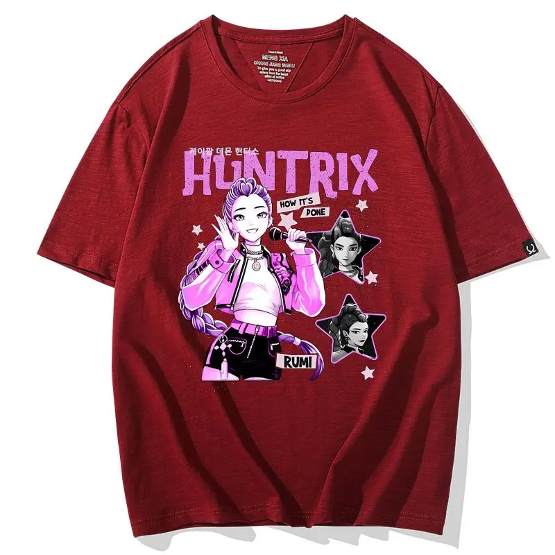 Men's KPOP Witch Hunting Team Rumizo Emira T-shirt Women's Printed Bottom Shirt Clothes Trendy Brand Round Neck Half Sleeve