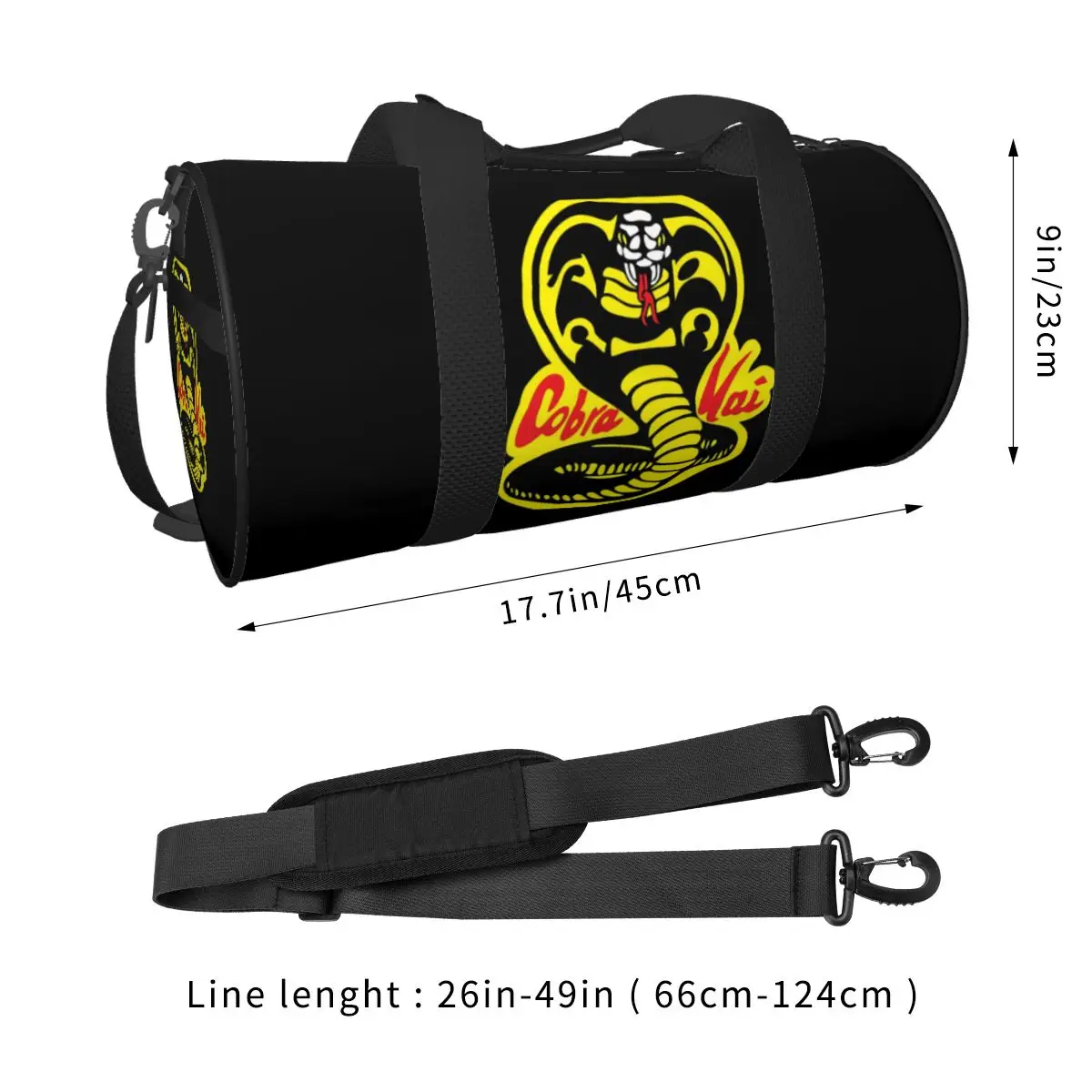 Cobra-bolsa de viaje con estampado de Taekwondo Kai para hombre, bolsa deportiva de gran capacidad, bolsa de gimnasio portátil, bolsa de Fitness colorida informal