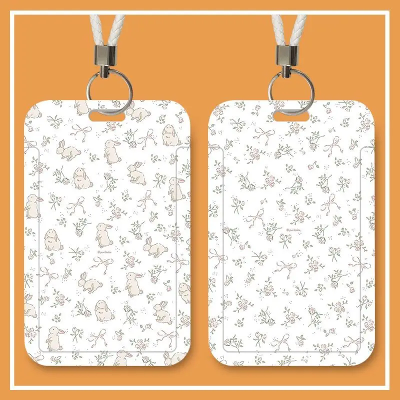 

Милый цветочный принт, студенческий ремешок для кампуса, держатель для карт, банковская идентификационная карта, чехол для удостоверения личности, чехол для женщин, держатель для бейджа, брелок, подвеска